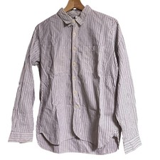 MARGARET HOWELL MHL. Cotton Wool Stripe Long Sleeve Shirt M Japanese Minimal