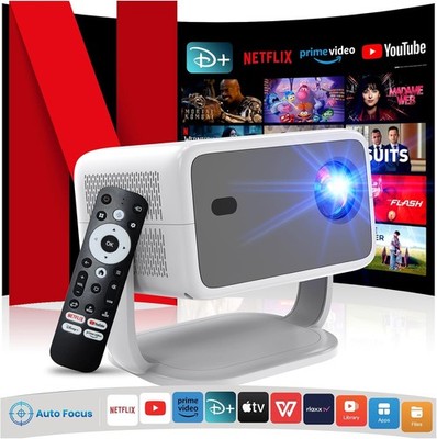 Offizieller tragbarer Netflix-Projektor 4K Smart Android TV Autofokus Bluetooth