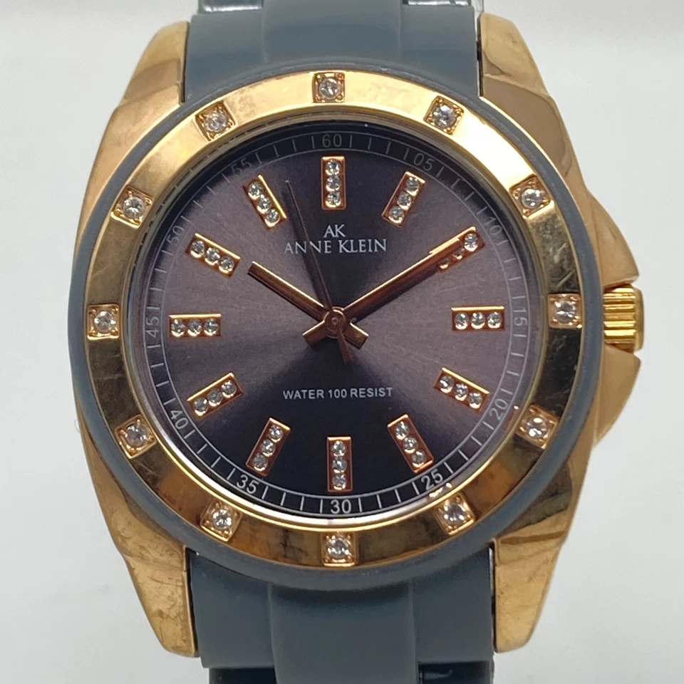 Reloj Anne Klein Mujer 36mm Tono Oro Rosa Brillante Ligero 30M Batería Nueva 7" Foto 2 de 4