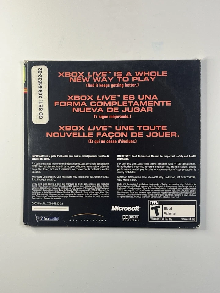 MechAssault (Microsoft Xbox, 2002) Xbox, Tested & Working! - Image 2 of 4