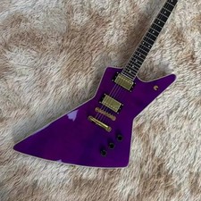 22 Frets Explorer Electric Guitar Humbucker Pickups Purple Body Pro Guitar
