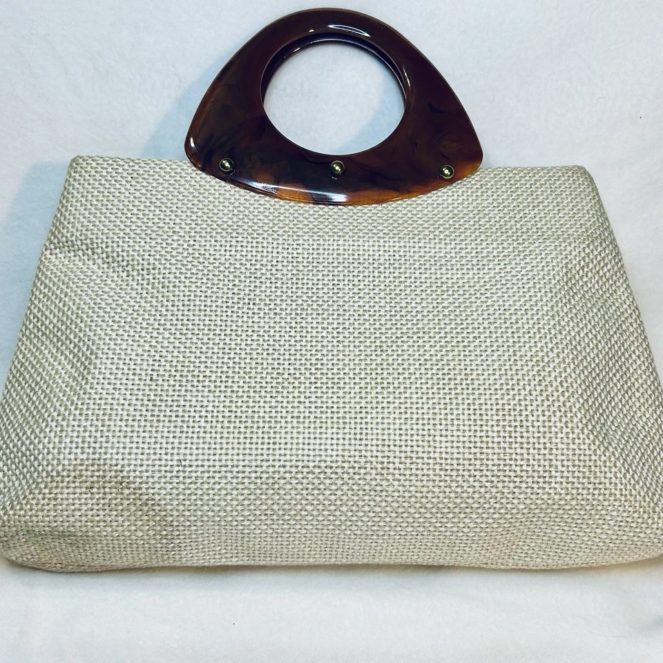 Bolso de Mano Floral Vintage con Rosas de Terciopelo y Asas Lucite Cottagecore Foto 4 de 4