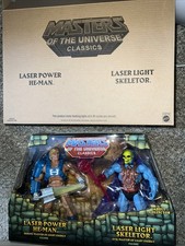 New With Box 2015 MOTUC Laser Power He-Man & Laser Light Skeletor Figures CGP42
