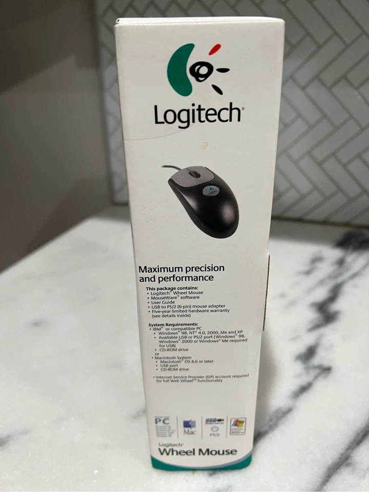 Logitech wheel mouse 2x optical - Image 2 of 4