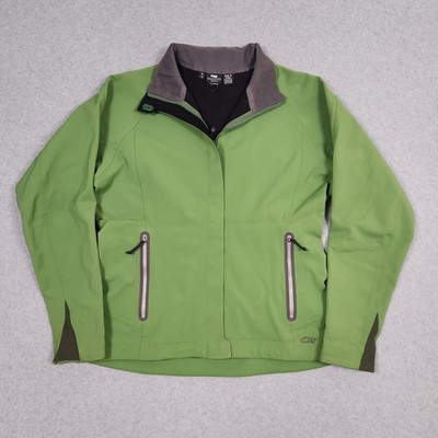 Outdoor Research Jacket Womens Medium Green Fleece Lined Hiking Active Outdoors