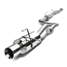 Fit 96-00 Civic 3dr Ej6 4 Rolled Muffler Tip Stainless Racing Catback Exhaust