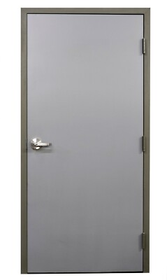 BRAND NEW Steel Fire Rated Entry Doors 36''x84'' w/Knock Down Frame & Hinges LH