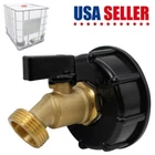 275-330 Gallon IBC Tote Water Tank Adapter 2" Brass Fittings Valve Connector US