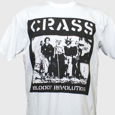 Crass Crust D-Beat Punk Rock Kurzarm Weiß Unisex T-Shirt S-3XL