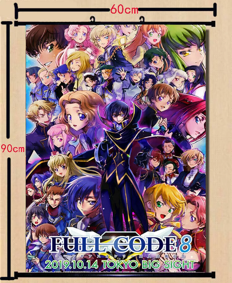 Anime Poster Code Geass CC Lelouch HD Wall Scroll Poster Home Decor 60x40cm  Hot