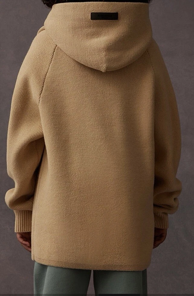 Felpa con cappuccio Fear of God Sand Knit nuova con etichette taglia 12 vestibilità oversize S M adulti vedi misura