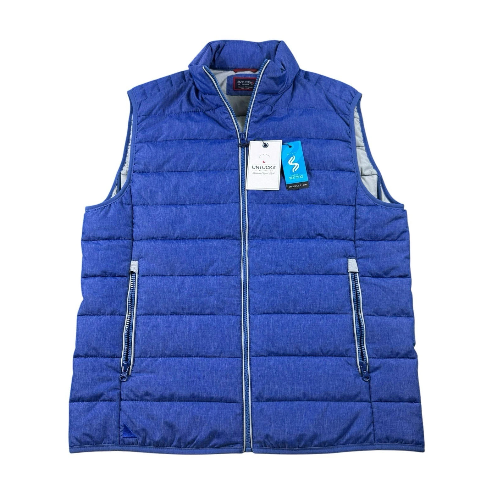 UNTUCKit Blue Thierry Padded Puffer Men’s Full Zip Best Size Medium NWT