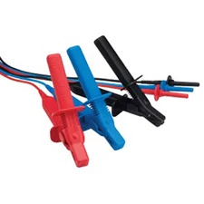 Megger 1005-262 HV Test Lead Set, 6 kV Medium Insulated Clips, 9.8 ft