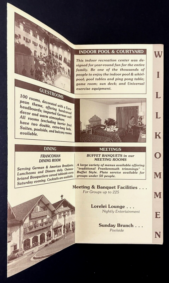 1980s Frankenmuth Michigan Bavarian Inn Motor Lodge Resort VTG Travel