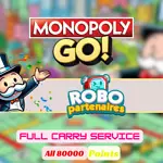 Monopoly Go! ROBO Partner⚡EVENT PARTNER 80000 Points Full Carry 🔥 Fast ⚡ CHEAP