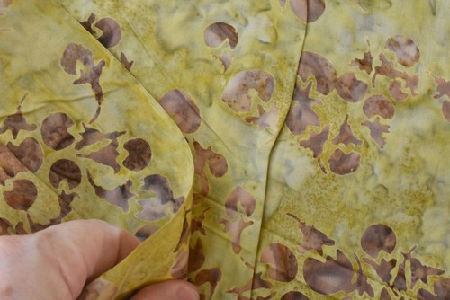 By 1/2 Yd, Brown on Gold Cotton Batik, Moda, Bon Voyage, Laundry Basket, B1061 - Picture 4 of 5
