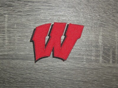 #ad Wisconsin Badgers University College Embroidered Iron On Patch 3.25quot; x 2.25quot; $4.99