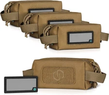 Loose Sacs 4-Pack Tactical Ammo Pouch Firearm Ammunition Carrier Bag, ID Patches