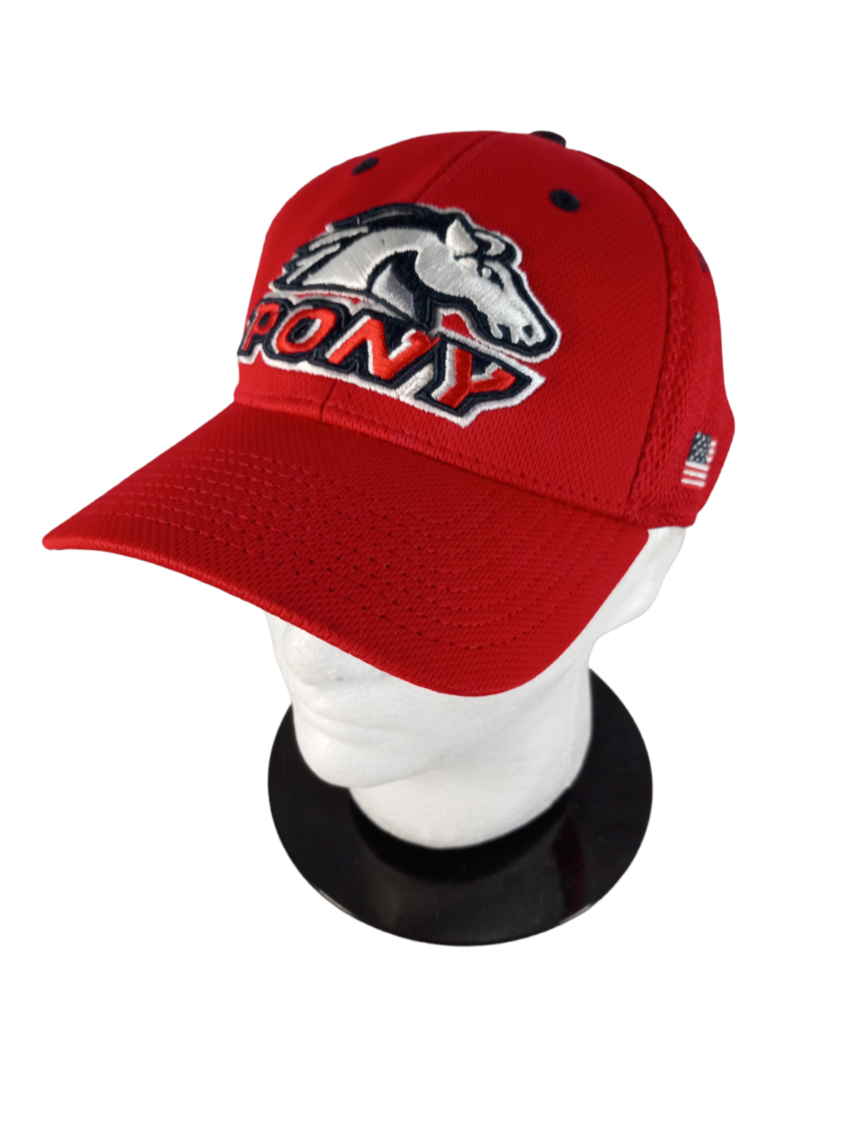 Cappello Berretto PONY Proteggi le nostre nazioni Armatura Giovanile Lega Baseball A Flex Rosso