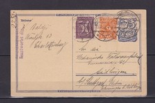 TIMBRES ENTIERS POSTAUX ALLEMANDS SUR LETTRE 1922-OBL. TB-VOIR SCAN-