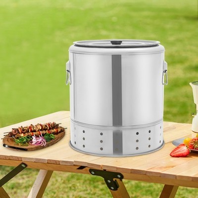 20 Skewers Camping BBQ Grill Portable Barbecue Outdoor Charcoal Barrel Grill