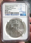 2020 (P) SILVER EAGLE $1, NGC MS69, EARLY RELEASE, EMERGENCY ISSUE, PHILADELPHIA