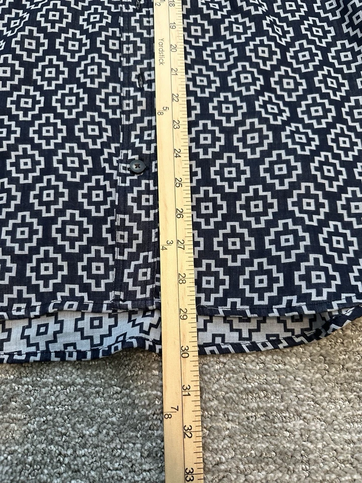 RGT Rouge Territory Shirt Cotton Button Up Long Sleeve Medium USA Made Geometric - Image 4 of 4