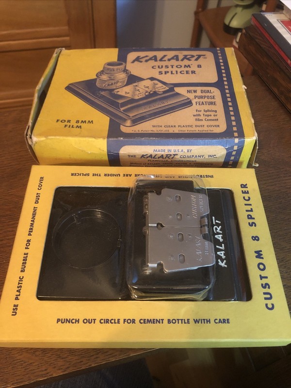Vintage Kalart Custom 8 Splicer for 8 MM Film Original Box + Book