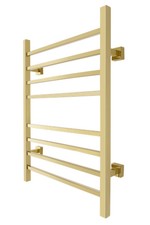 Sierra Towel Warmer, Polished Gold, Dual Connection, 8 Bars