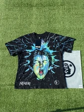 Hellstar Electric Surge Tee – Medium | Premium Graphic Streetwear | Washed Black
