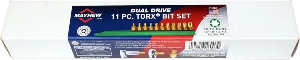 Versatile 11-Piece Titanium Coated Torx Drive Bit Set for Mechanics and DIYers - Image 4 of 4