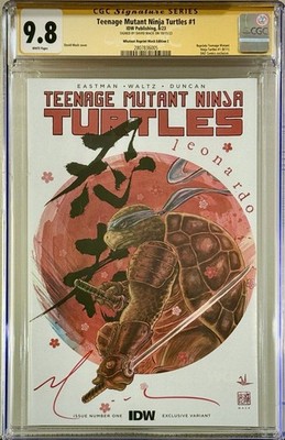 Teenage Mutant Ninja Turtles #1 - CGC SS 9.8 Signed by David Mack - Variant IDW
