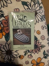 Vtg Rare Aunt Philly's Toothbrush Rugs OVAL RUG 1986 Pattern #AP101