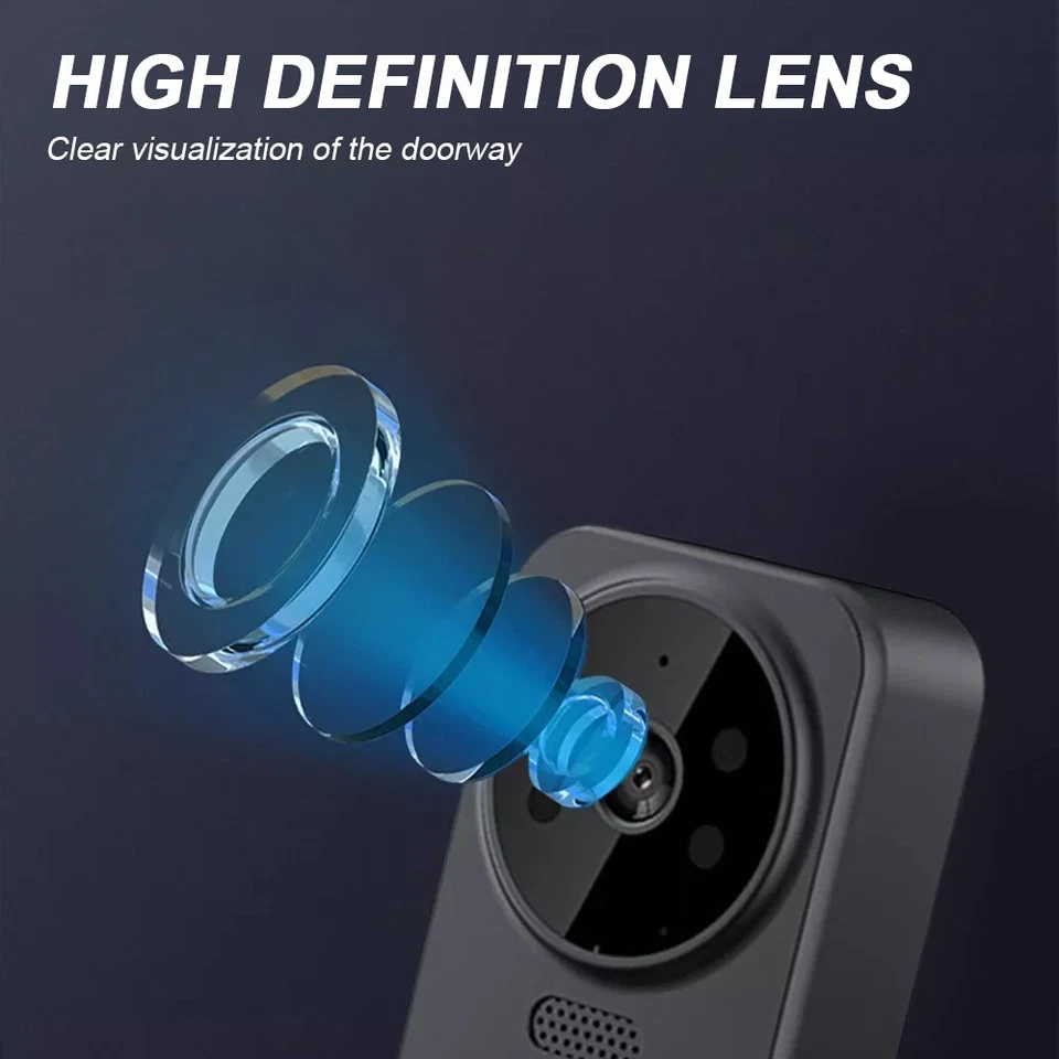 2.4G Smart WiFi Wireless Visual Intercom Video Doorbell Monitor 4.3'' IPS Screen - image 3 of 4