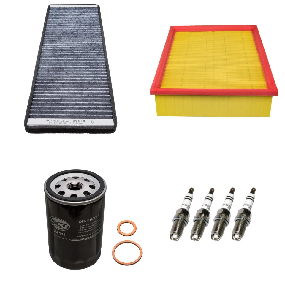 3 Filter Inspektionspaket Zündkerzen für 1.6 1.8 AUDI A4 (8D B5) VW Passat (3B)