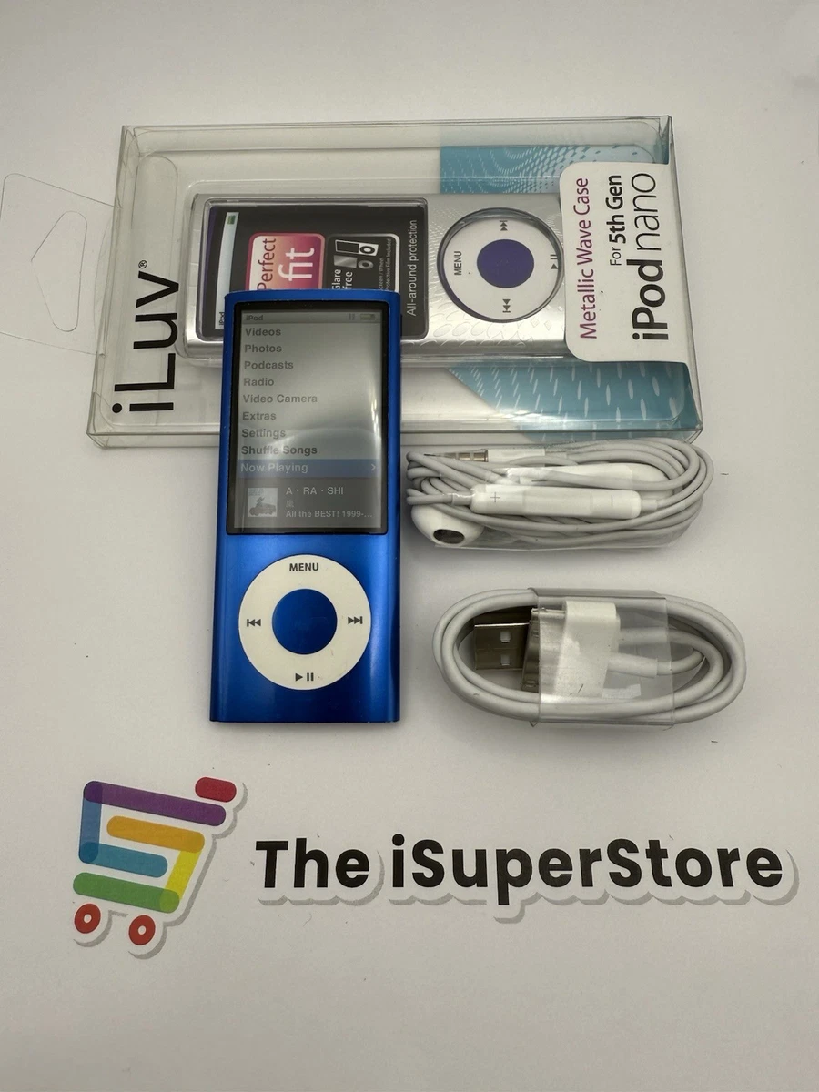 Apple iPod nano 5th Generation Blue (16GB) Mint + 1 Year CPS