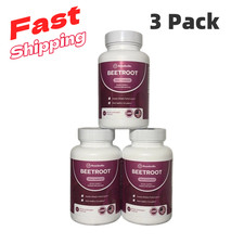 3X Rosabella Organic Beet Root Capsules 1300mg   Circulation  Vitality Support