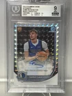 2025 Bowman Chrome Cooper Flagg RC On Card Auto Geometric Refractor BGS 9 Au 10