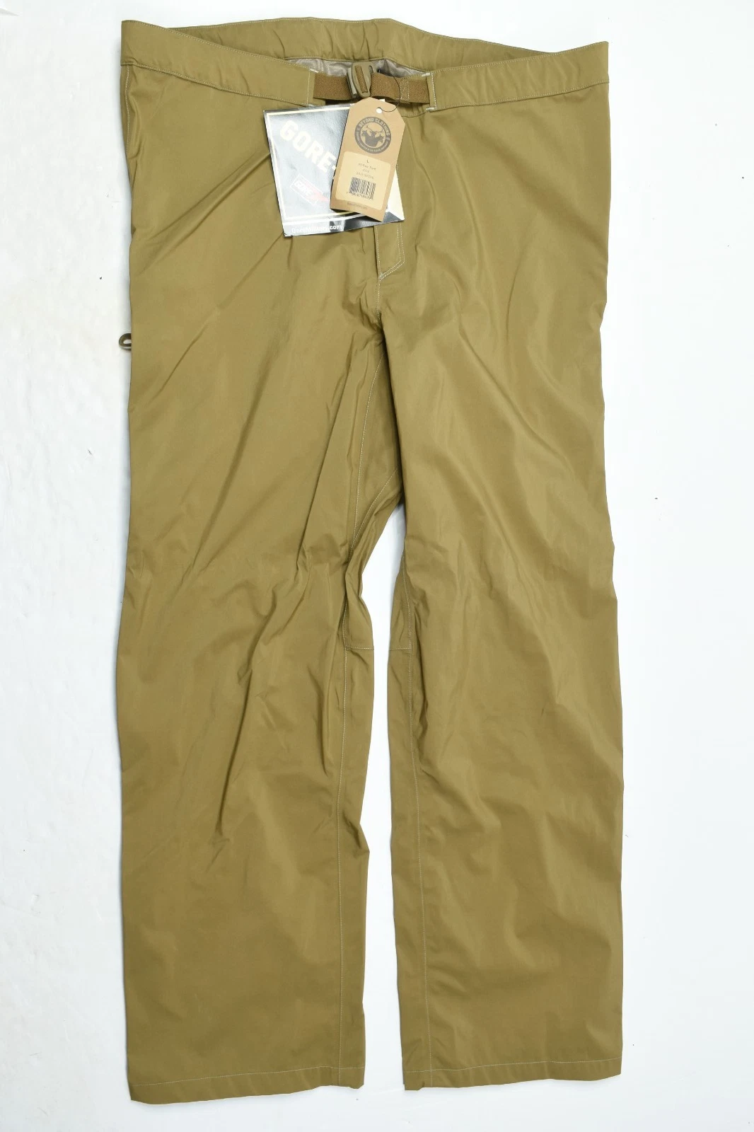 Beyond Clothing A6 Rain Pants Mens Large Coyote Tan Gore-Tex Waterproof Hiking