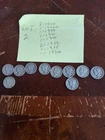MERCURY DIMES 10 MIXED DATES. Lot 2