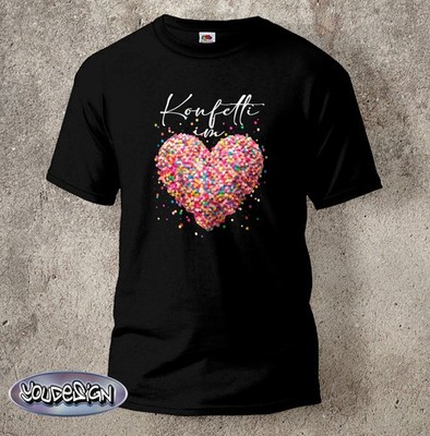 Konfetti im Herzen T-Shirt Karneval Kostüm Fasching Party Shirt Funshirt S-5XL