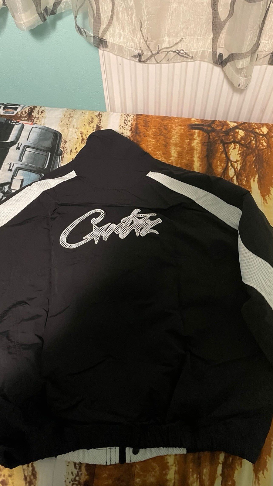 Corteiz Vertigo Shuku Jacket Black White Size Medium Brand New image 2