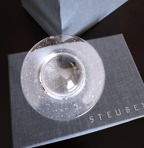 Steuben Glass 1990 Saturn Paperweight