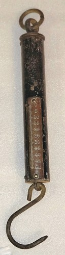 Antique BALANCE Scale HOOK # B26 Black Iron & Brass MADE IN USA