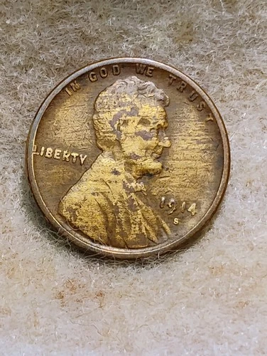 1914 S ~ LINCOLN WHEAT CENT ~ VG