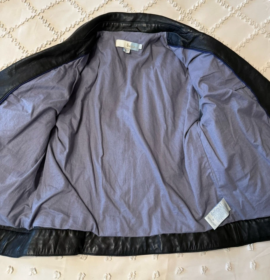 Jaqueta de couro feminina Boden tamanho 8 EUA - Imagem 4 de 4