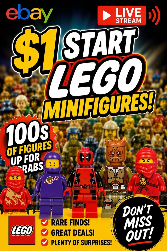 $1 Start LEGO Minifigures -  HEAPS OF RARE FINDS! 🇦🇺 - 100s of Figures!