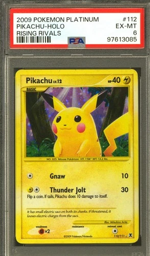 Pokemon Rising Rivals Pikachu 112/111 PSA 6