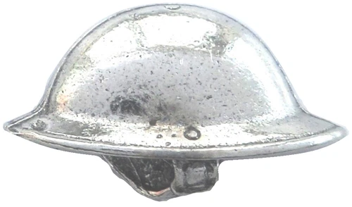WW1 Great War Brodie Tommy Helmet Pin Badge in Pewter - LAST FEW