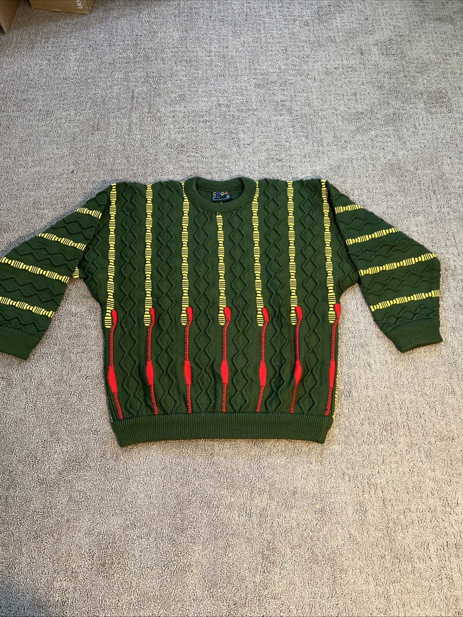 COOGI Australia 3Dニット　S Vintage COOGI Australia Sweater M 3D Knit Mercerized Cotton Biggie